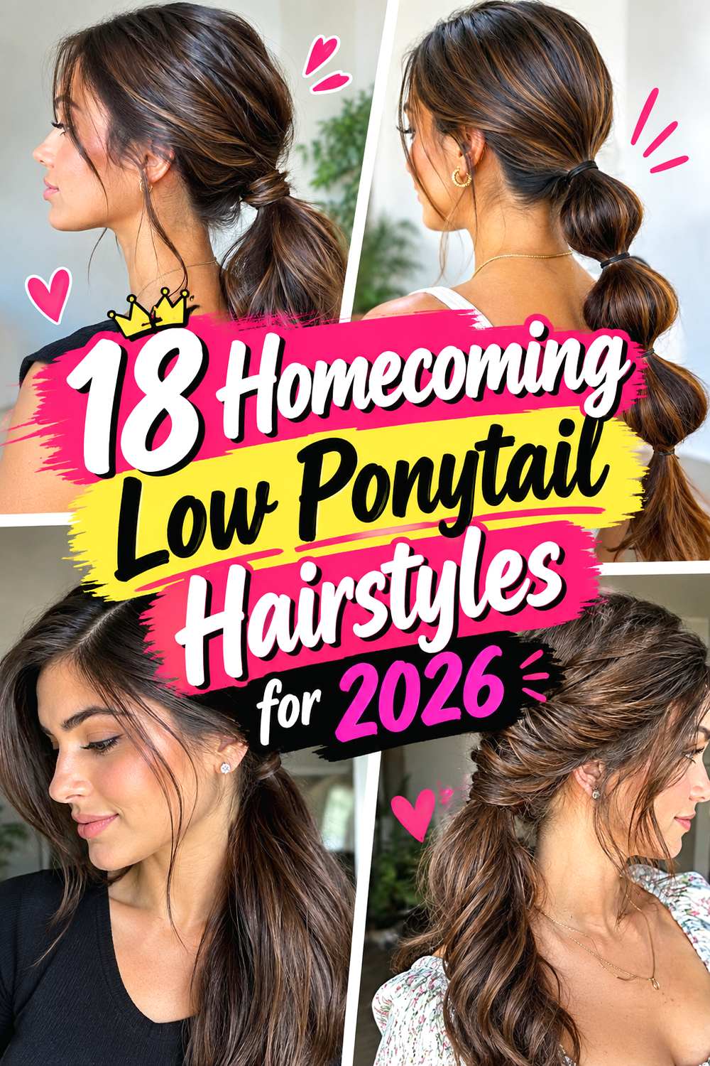 18 Homecoming Low Ponytail Hairstyles for 2026