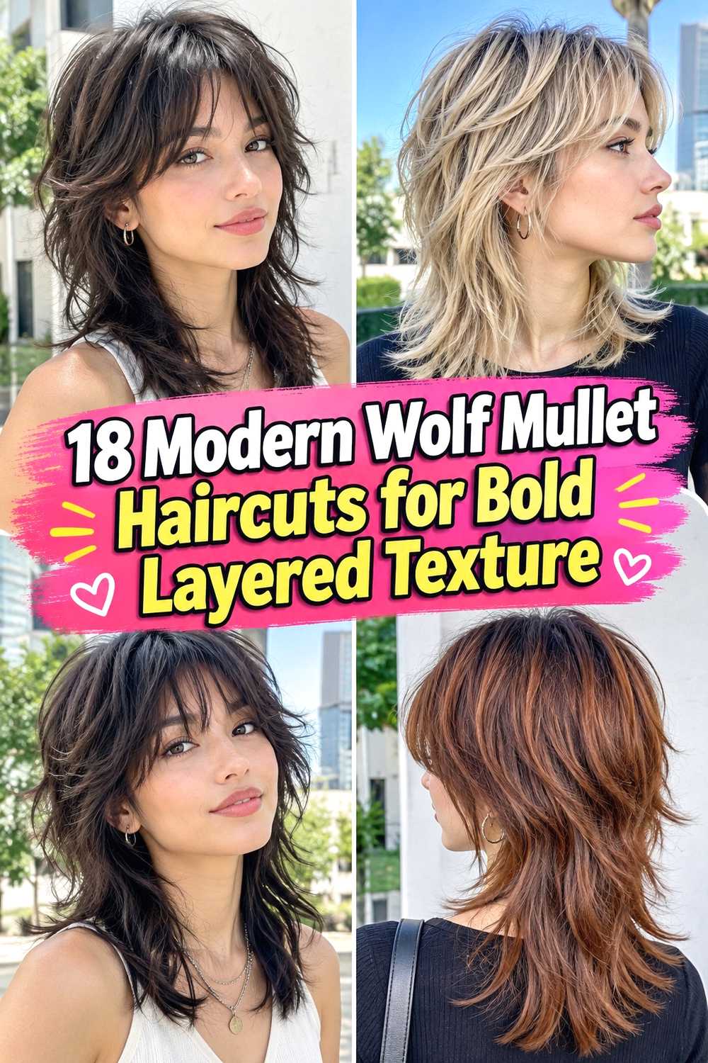 18 Modern Wolf Mullet Haircuts for Bold Layered Texture