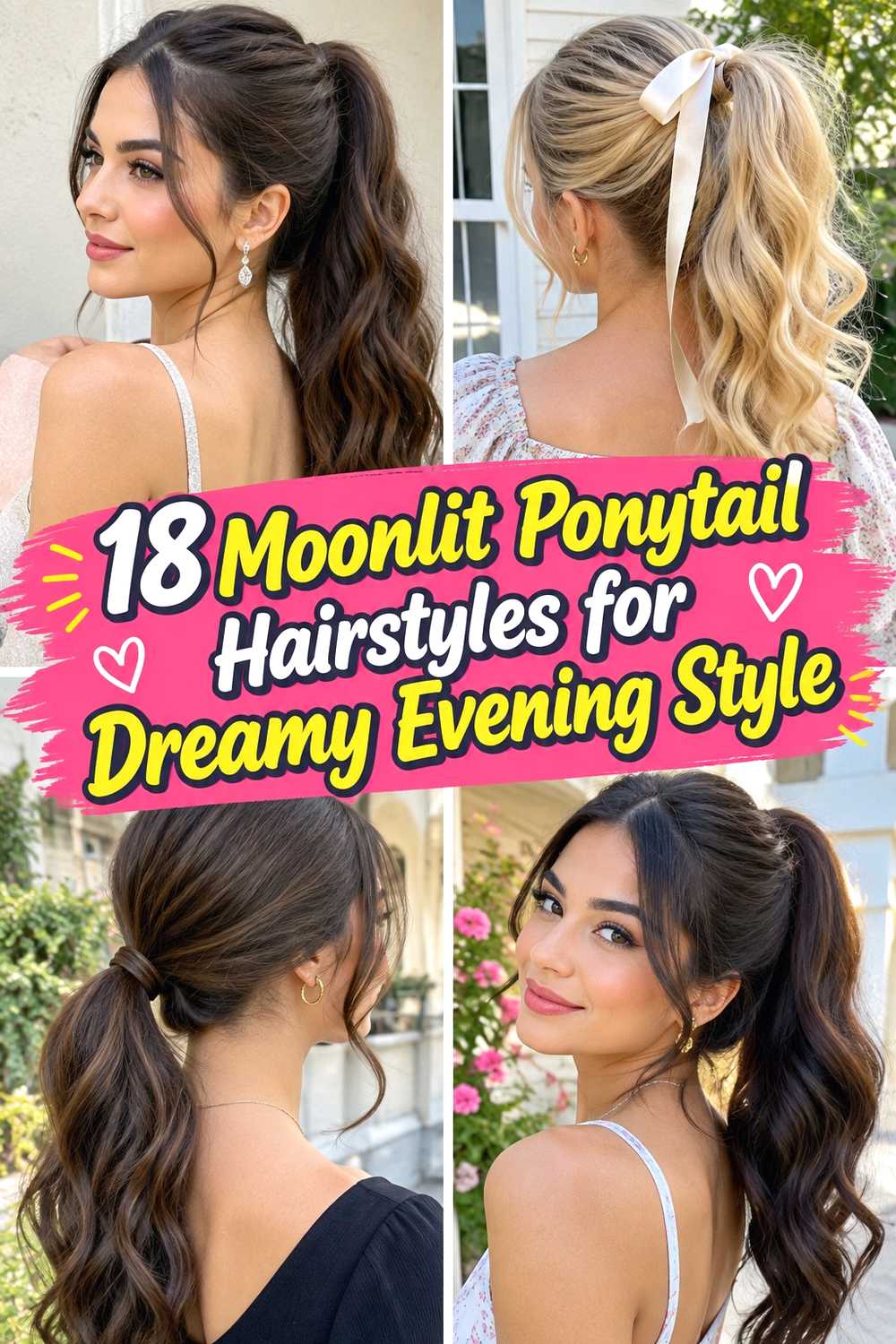 18 Moonlit Ponytail Hairstyles for Dreamy Evening Style