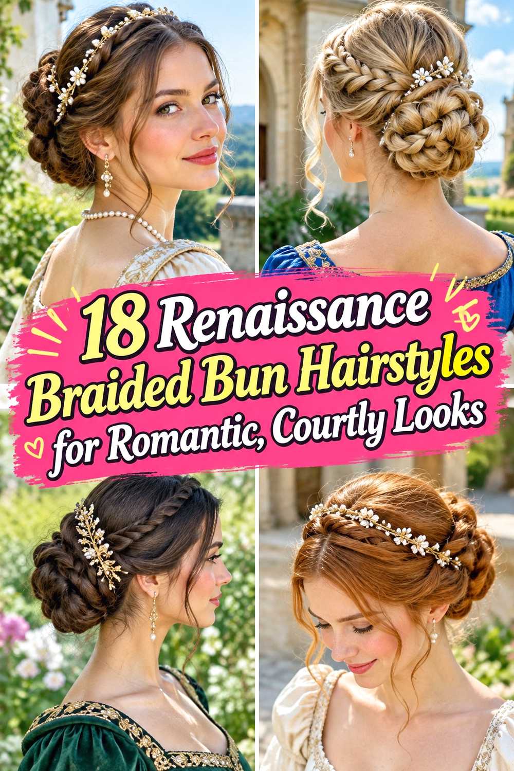 18 Renaissance Braided Bun Hairstyles for Romantic, Courtly Looks