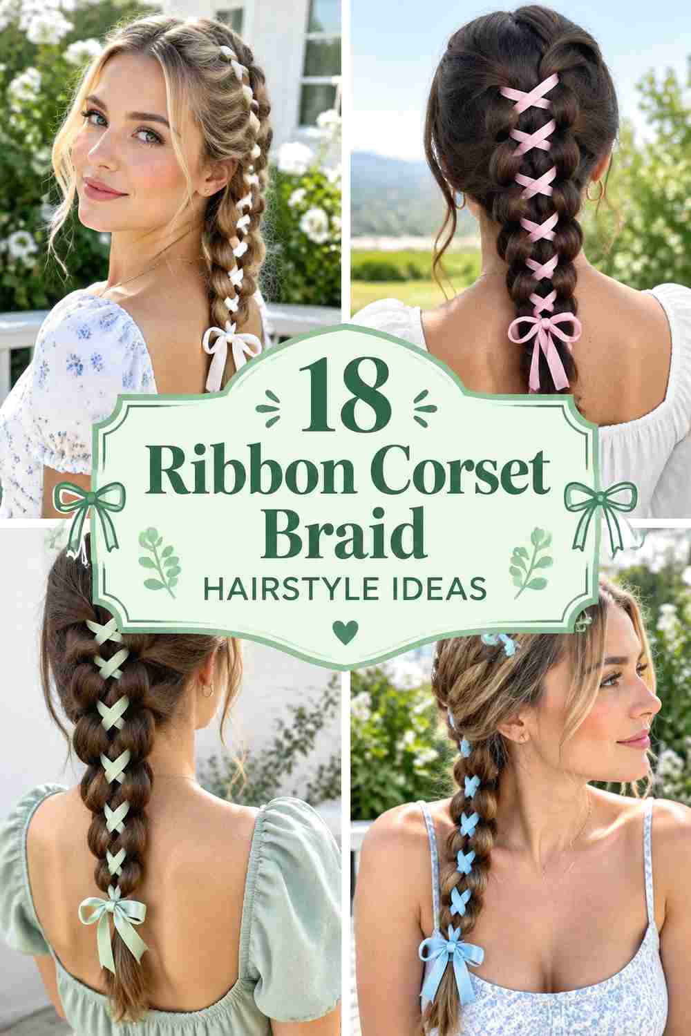 18 Ribbon Corset Braid Hairstyle Ideas