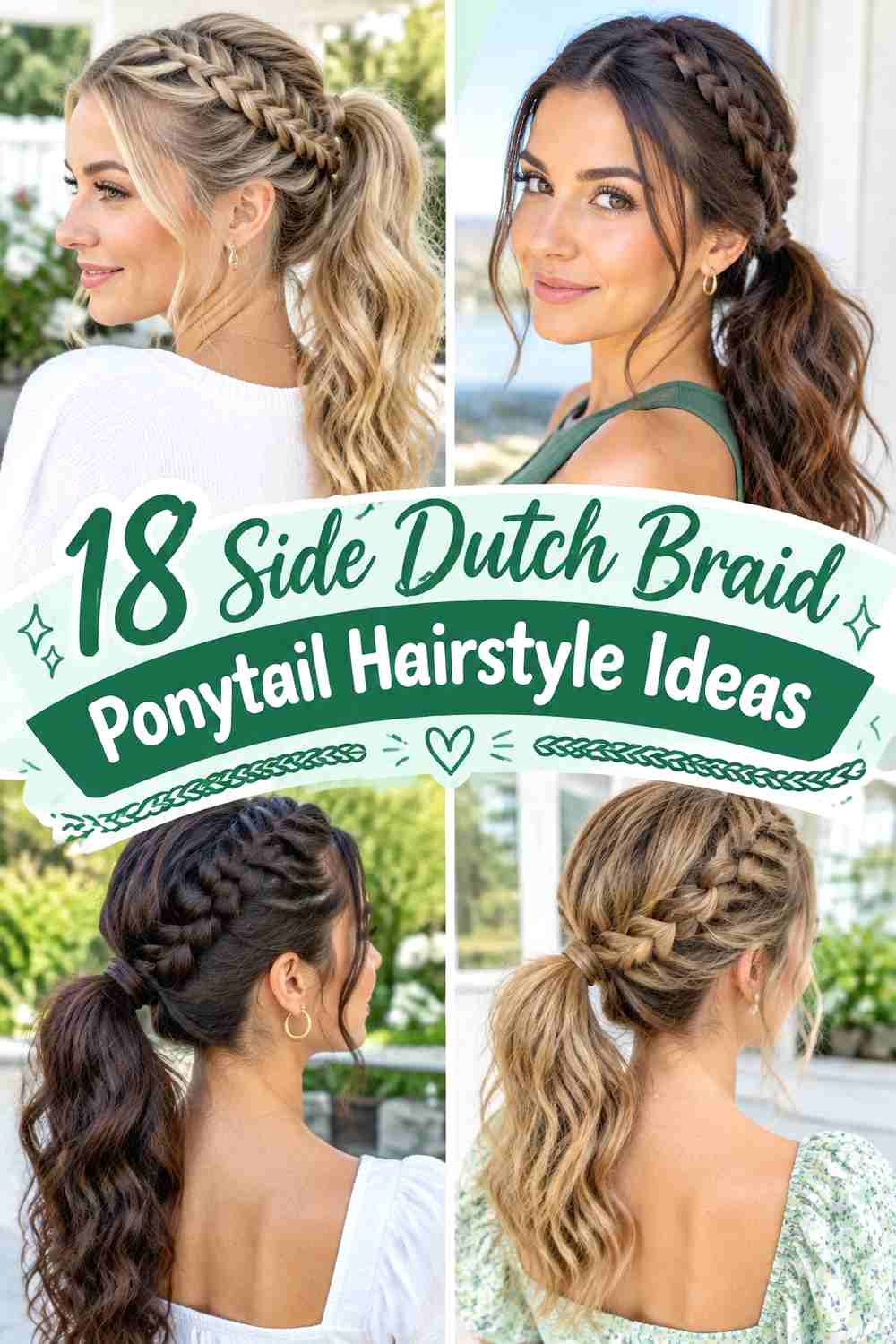18 Side Dutch Braid Ponytail Hairstyle Ideas