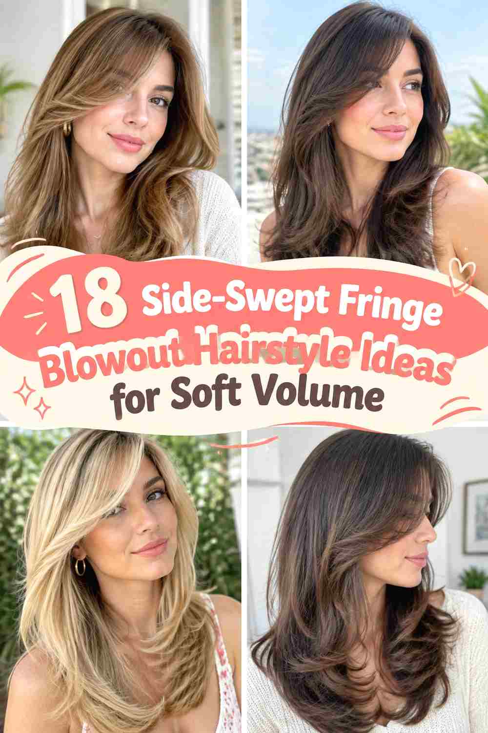 18 Side-Swept Fringe Blowout Hairstyle Ideas for Soft Volume