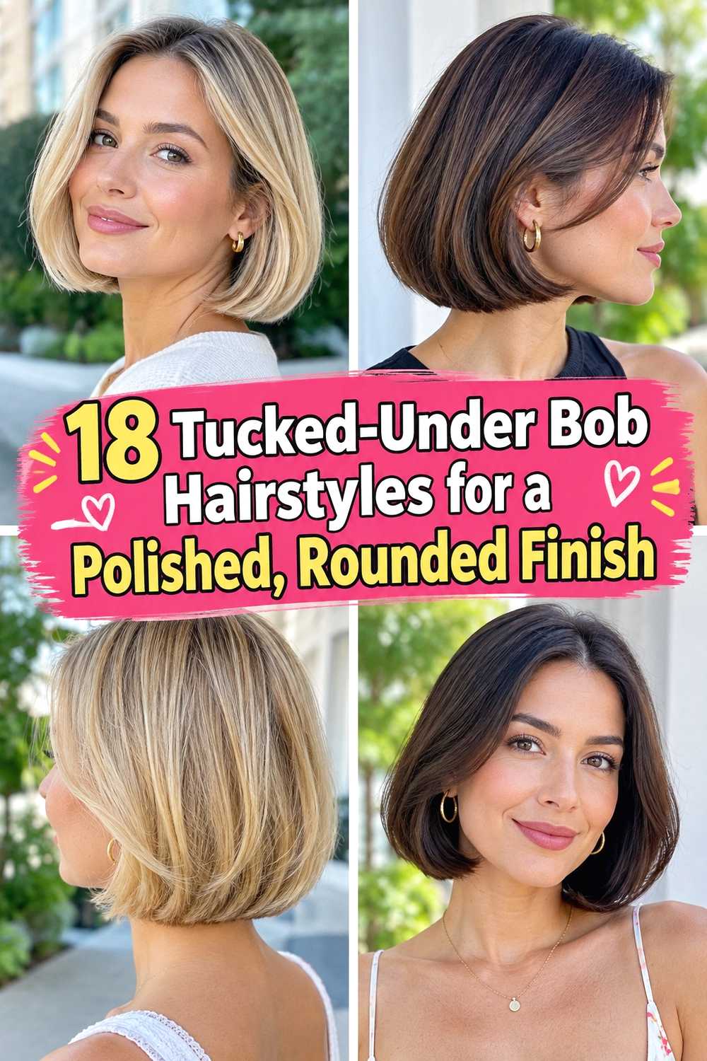 18 Tucked-Under Bob Hairstyles for a Polished, Rounded Finish