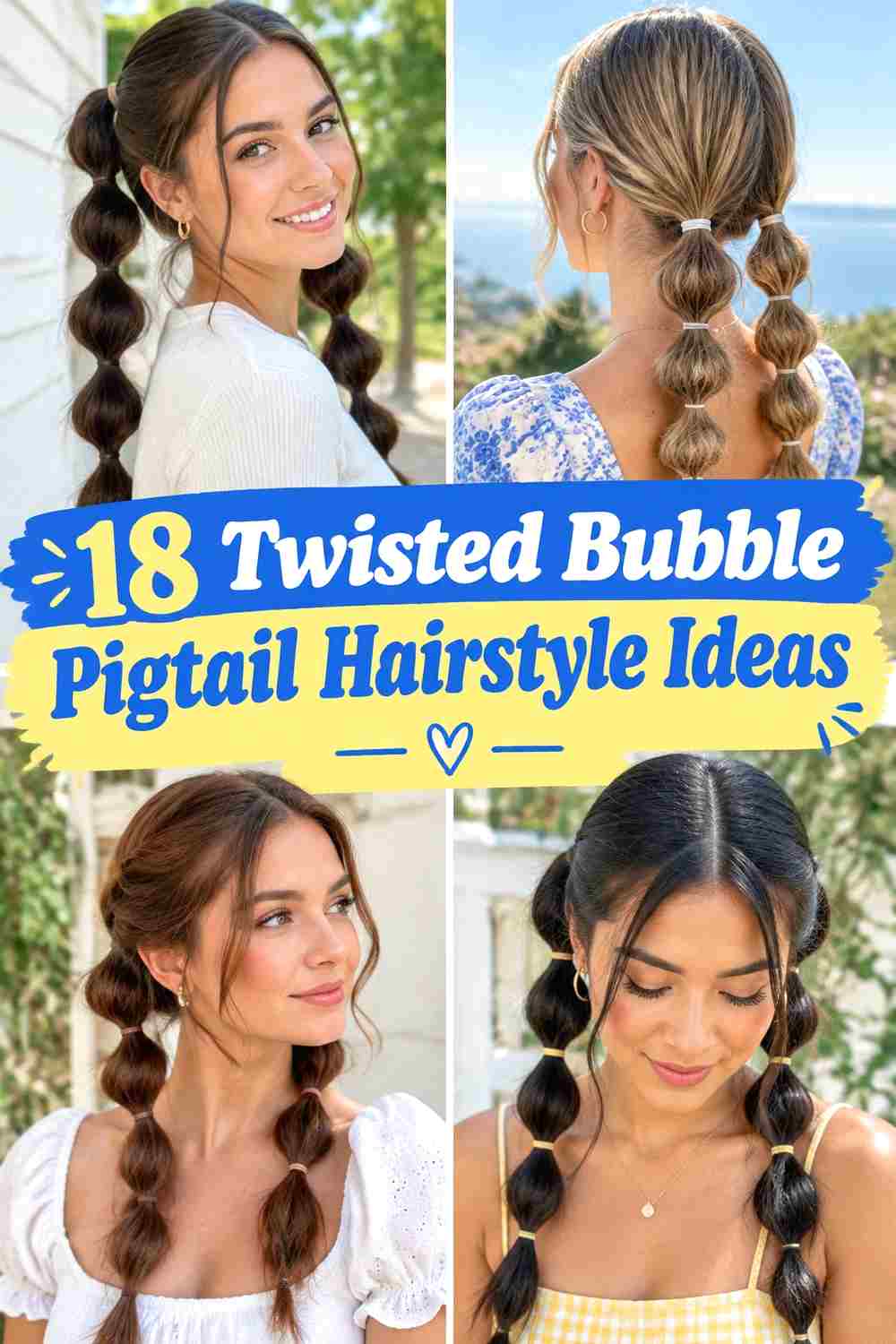 18 Twisted Bubble Pigtail Hairstyle Ideas