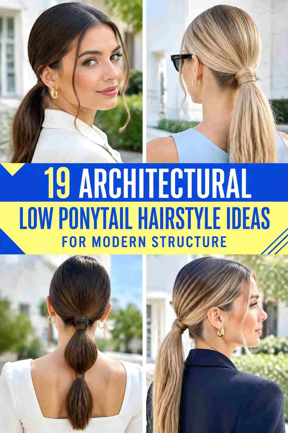19 Architectural Low Ponytail Hairstyle Ideas for Modern Structure