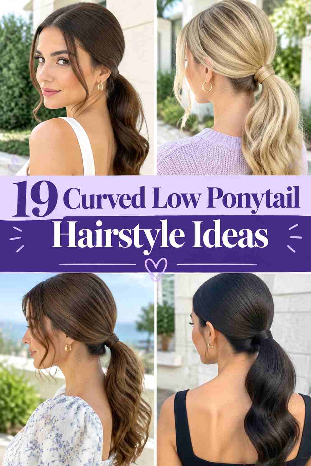 19 Curved Low Ponytail Hairstyle Ideas