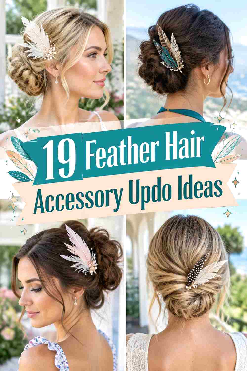 19 Feather Hair Accessory Updo Ideas