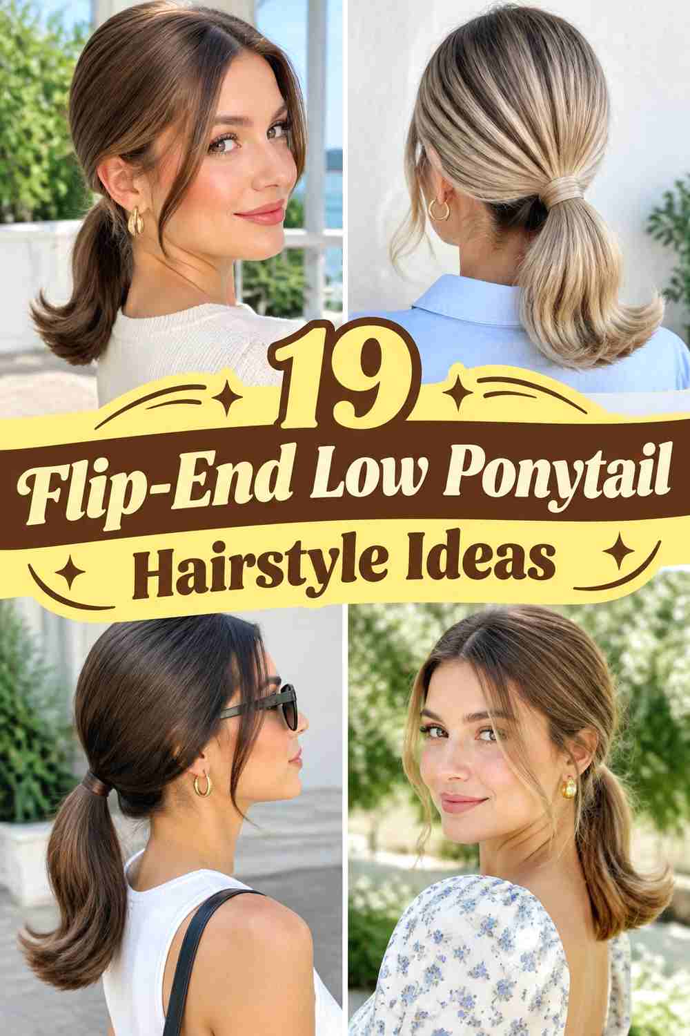 19 Flip-End Low Ponytail Hairstyle Ideas