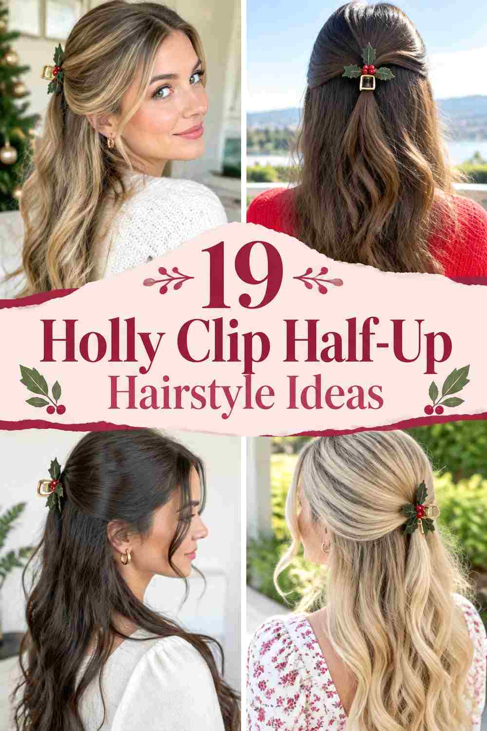 19 Holly Clip Half-Up Hairstyle Ideas