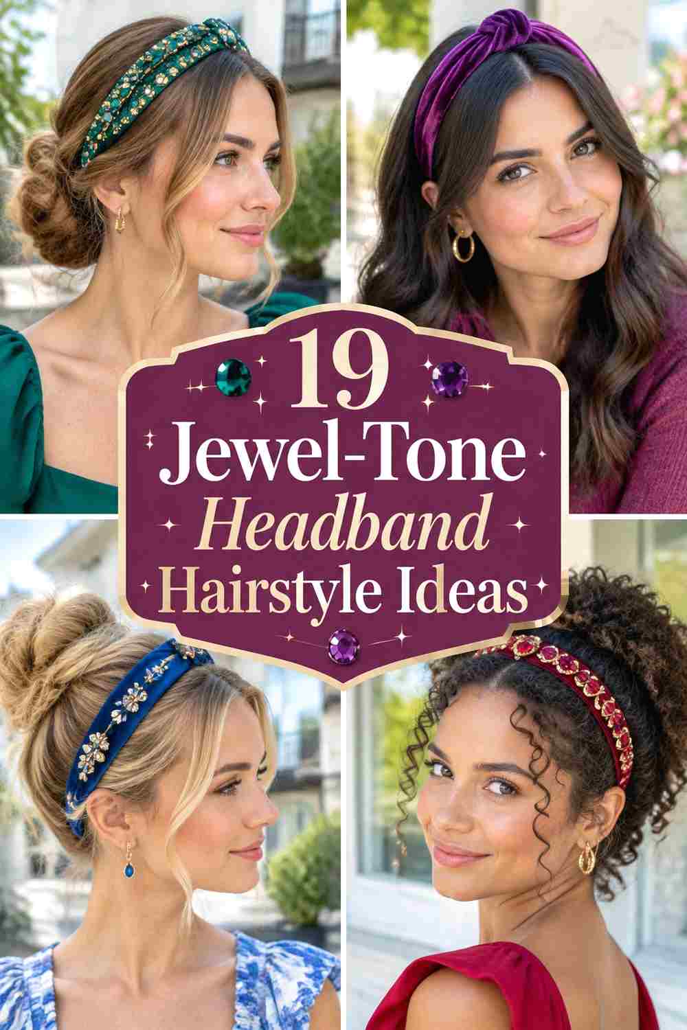 19 Jewel-Tone Headband Hairstyle Ideas