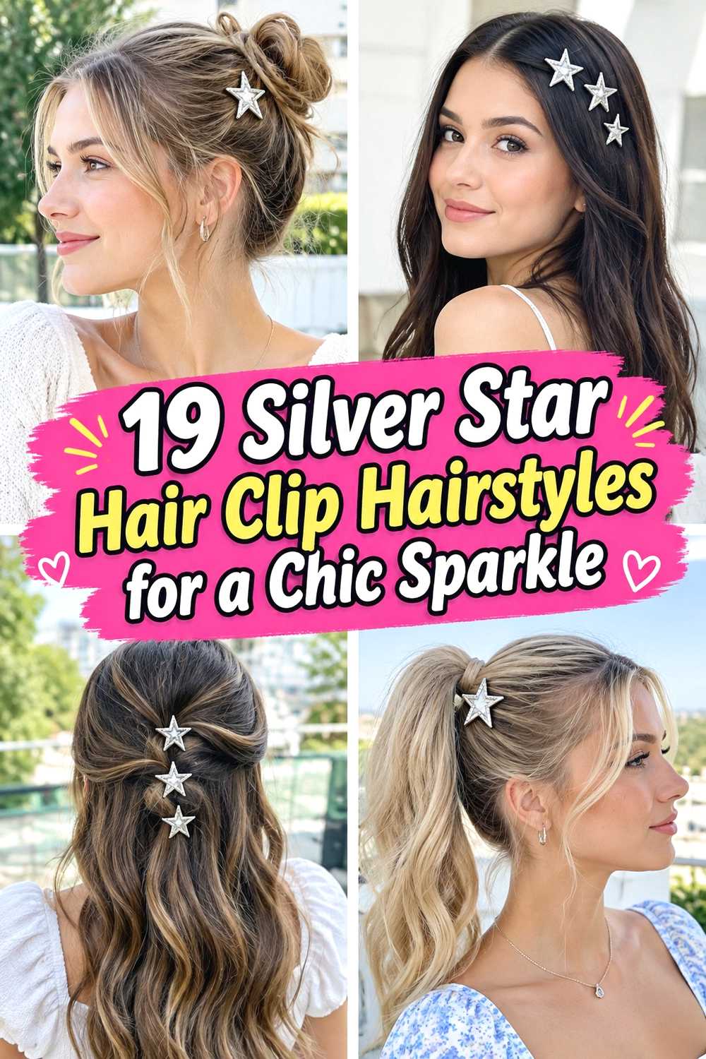 19 Silver Star Hair Clip Hairstyles for a Chic Sparkle