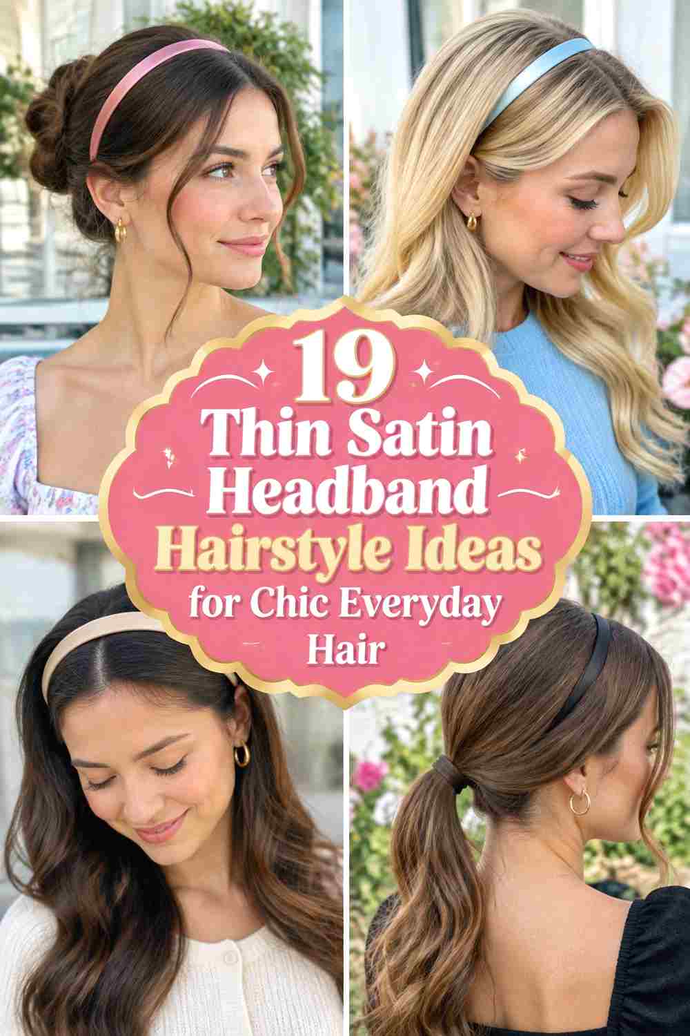 19 Thin Satin Headband Hairstyle Ideas for Chic Everyday Hair