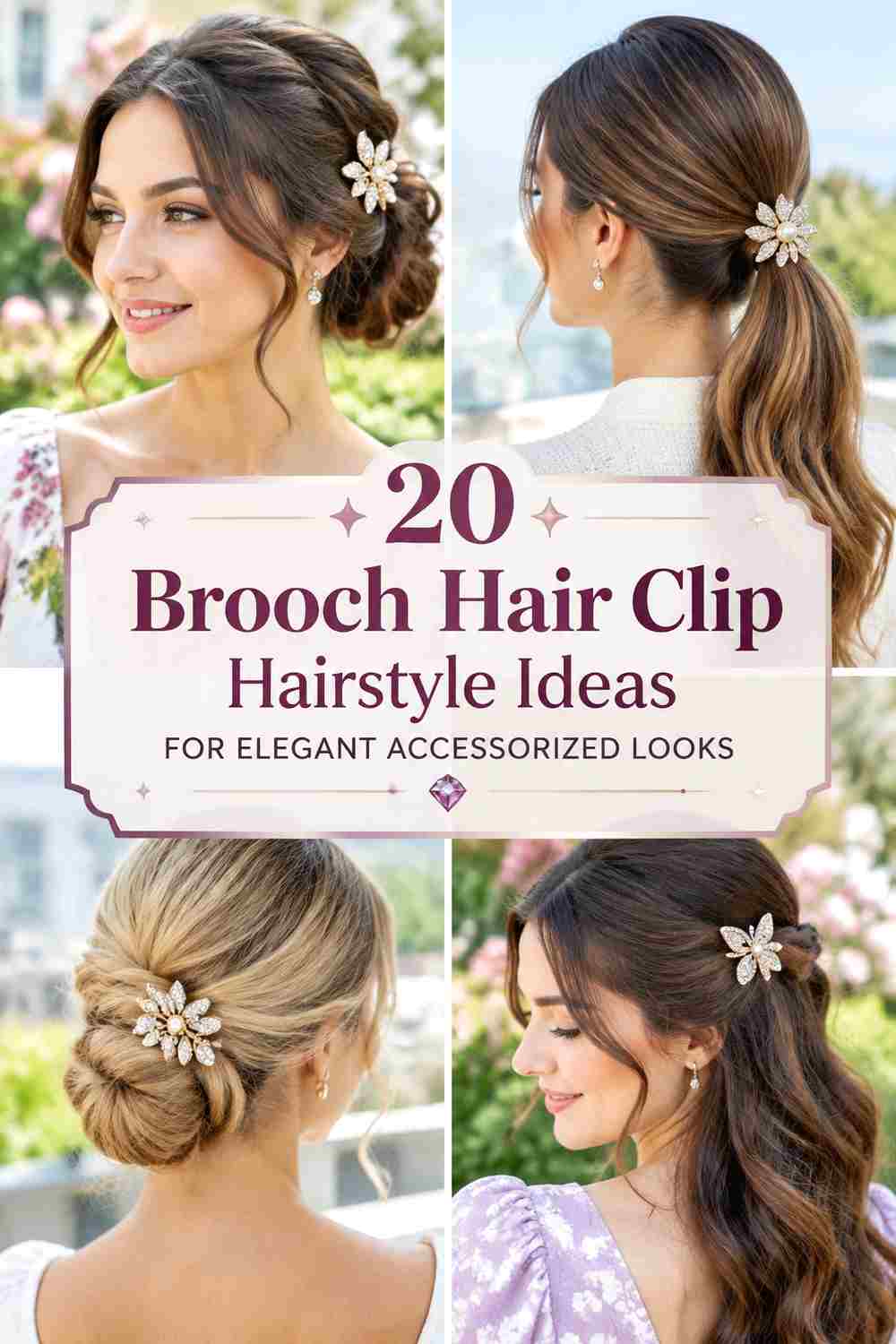20 Brooch Hair Clip Hairstyle Ideas for Elegant Accessorized Looks