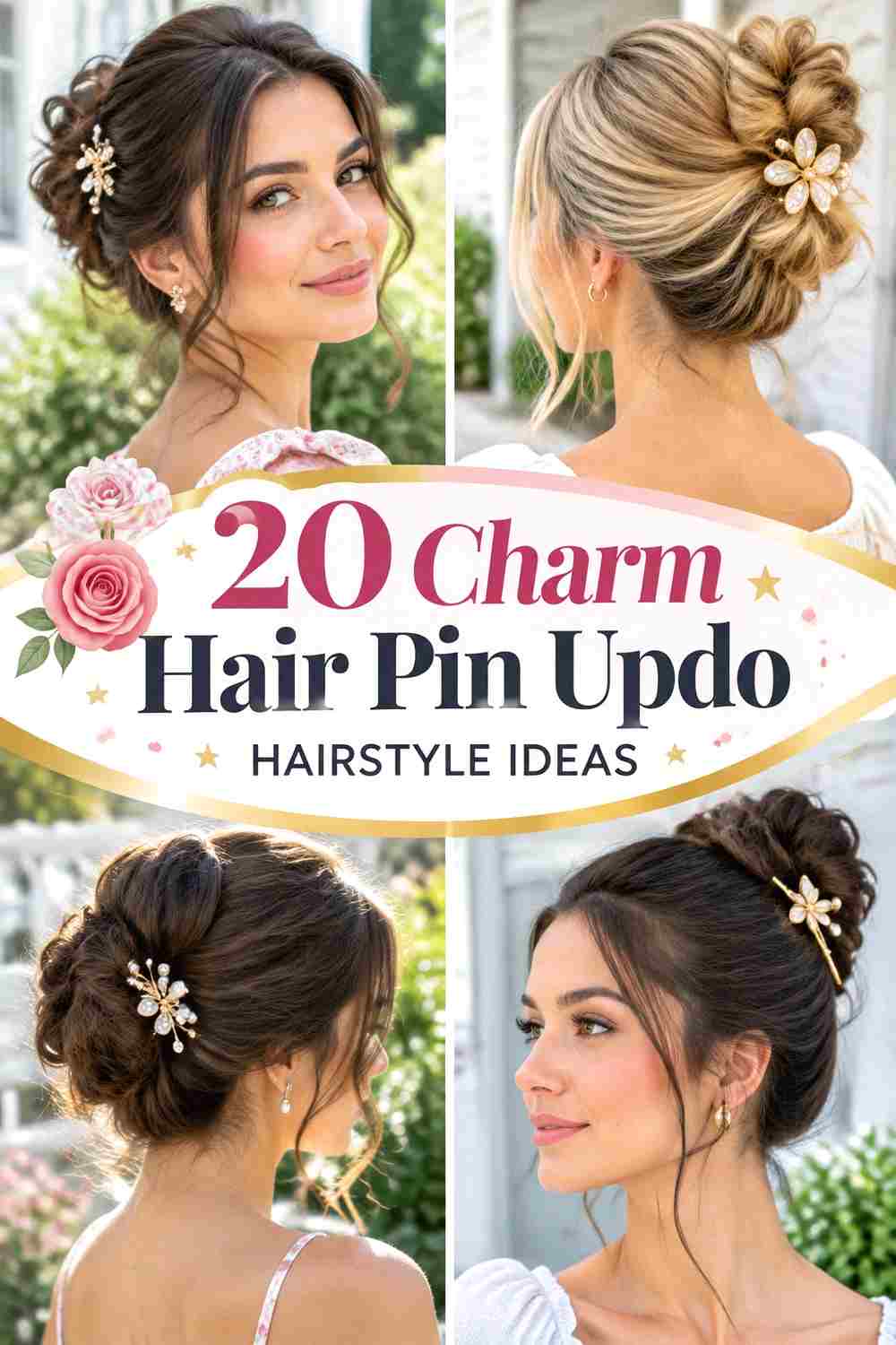 20 Charm Hair Pin Updo Hairstyle Ideas
