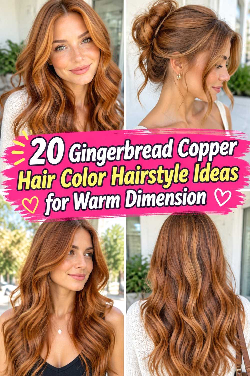 20 Gingerbread Copper Hair Color Hairstyle Ideas for Warm Dimension