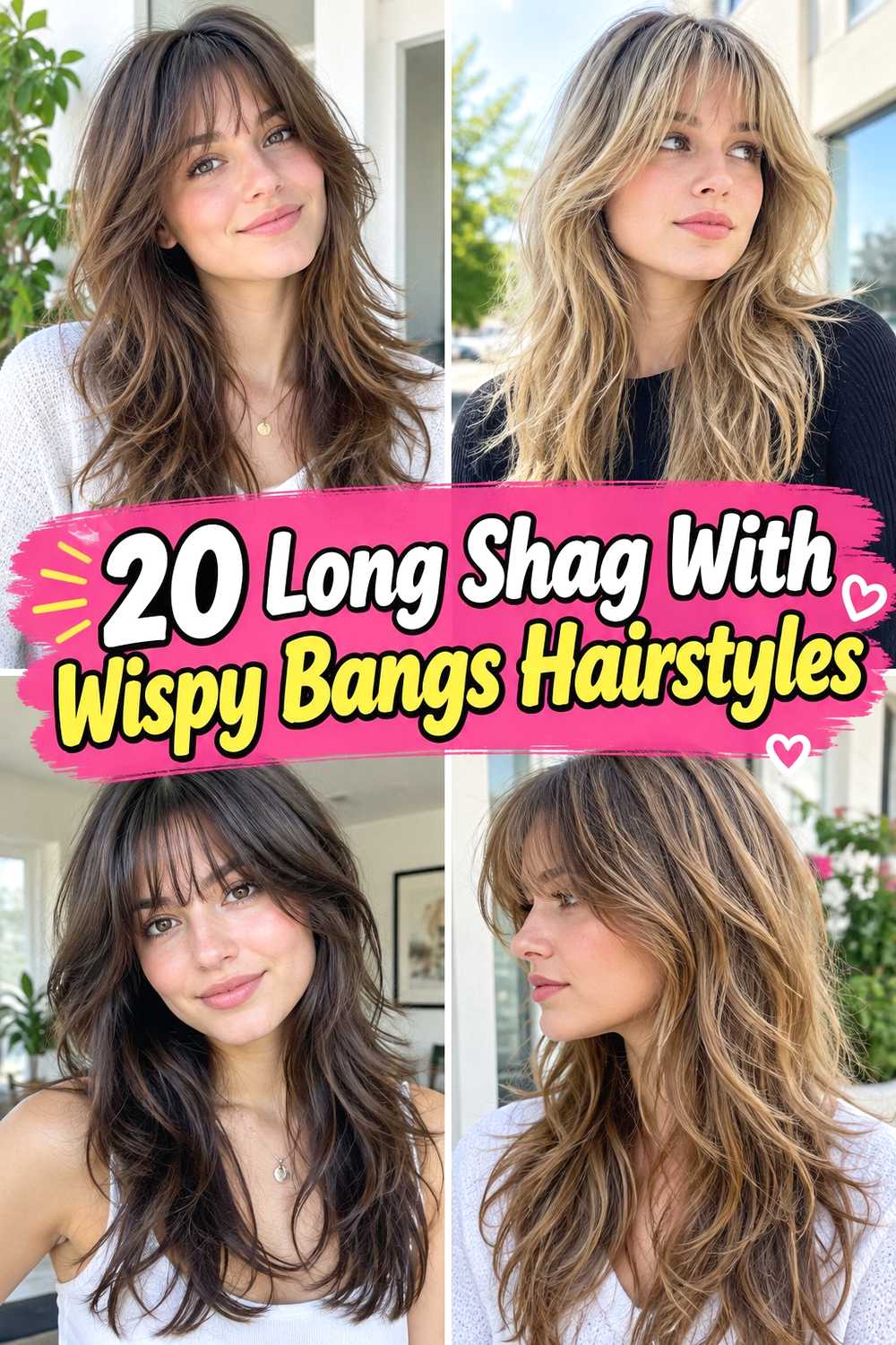 20 Long Shag With Wispy Bangs Hairstyles