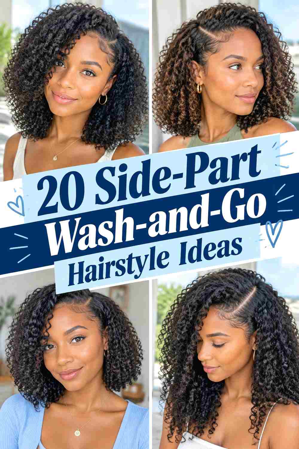 20 Side-Part Wash-and-Go Hairstyle Ideas