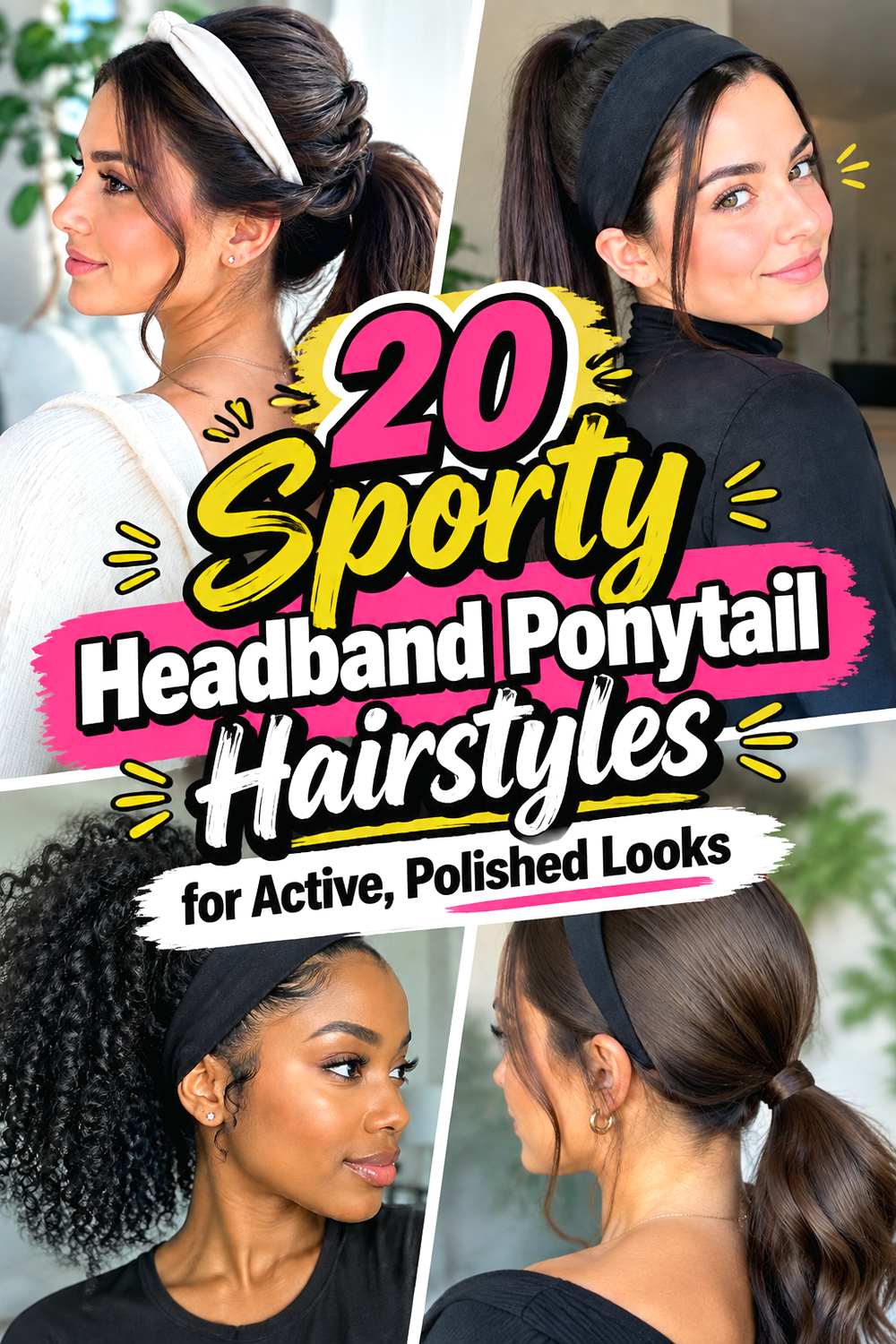 20 Sporty Headband Ponytail Hairstyles for Active, Polished Looks