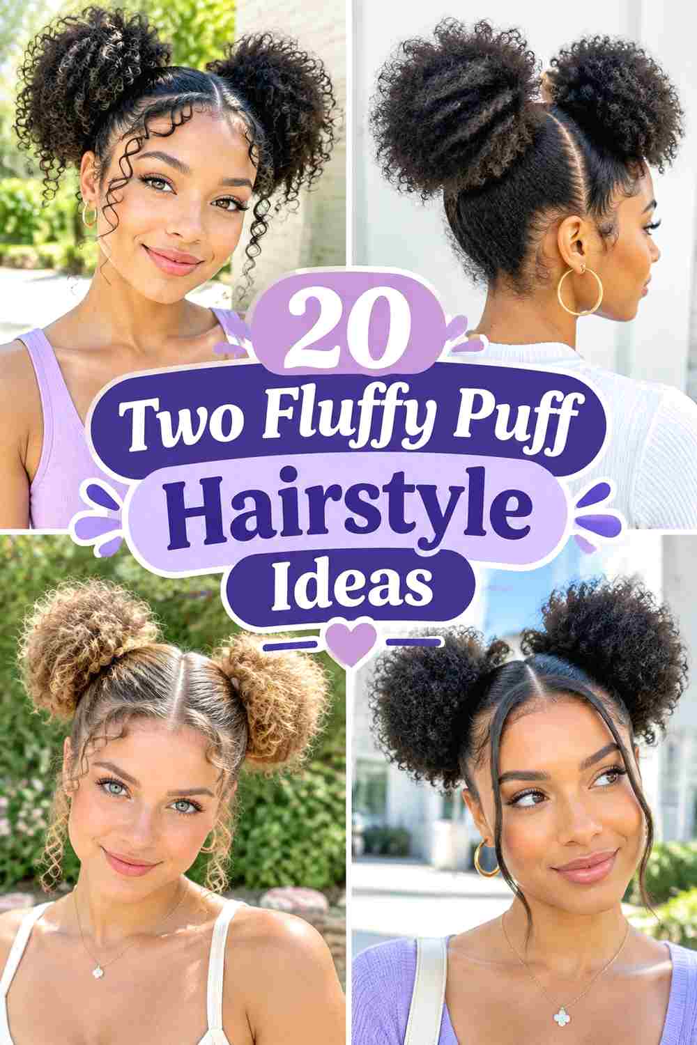 20 Two Fluffy Puff Hairstyle Ideas