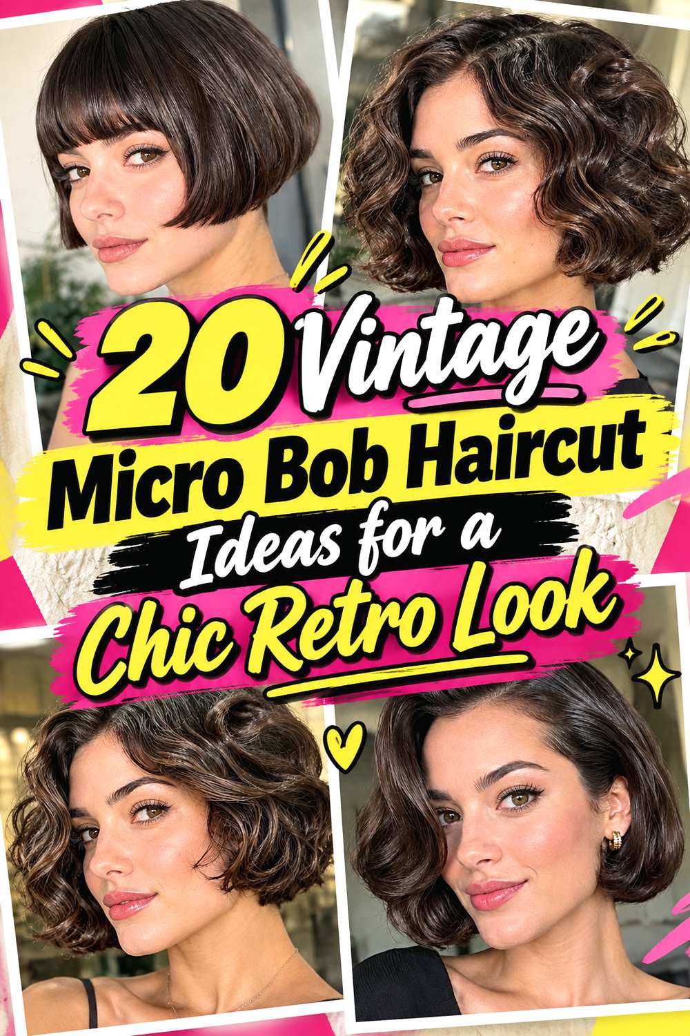 20 Vintage Micro Bob Haircut Ideas for a Chic Retro Look
