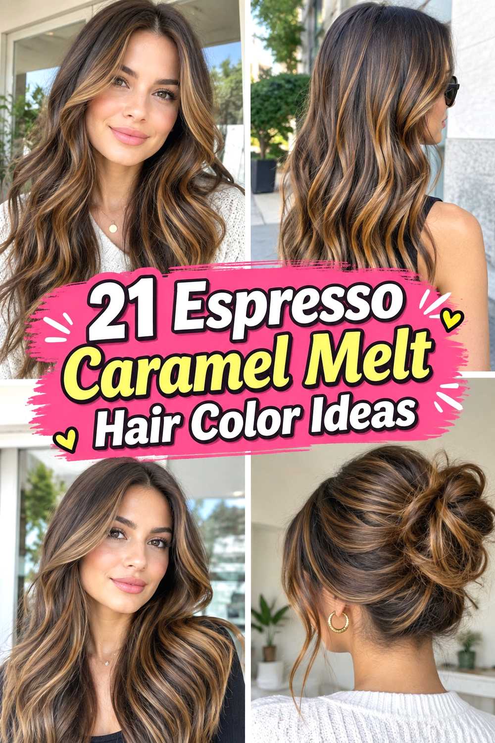 21 Espresso Caramel Melt Hair Color Ideas