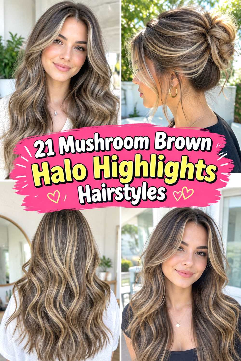 21 Mushroom Brown Halo Highlights Hairstyles