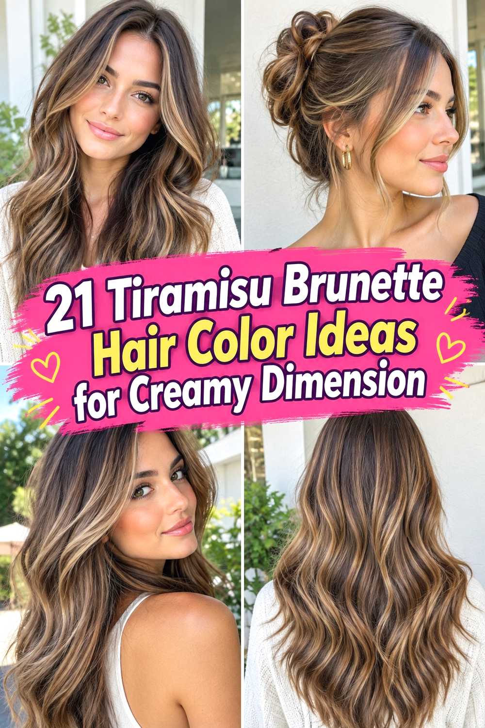 21 Tiramisu Brunette Hair Color Ideas for Creamy Dimension