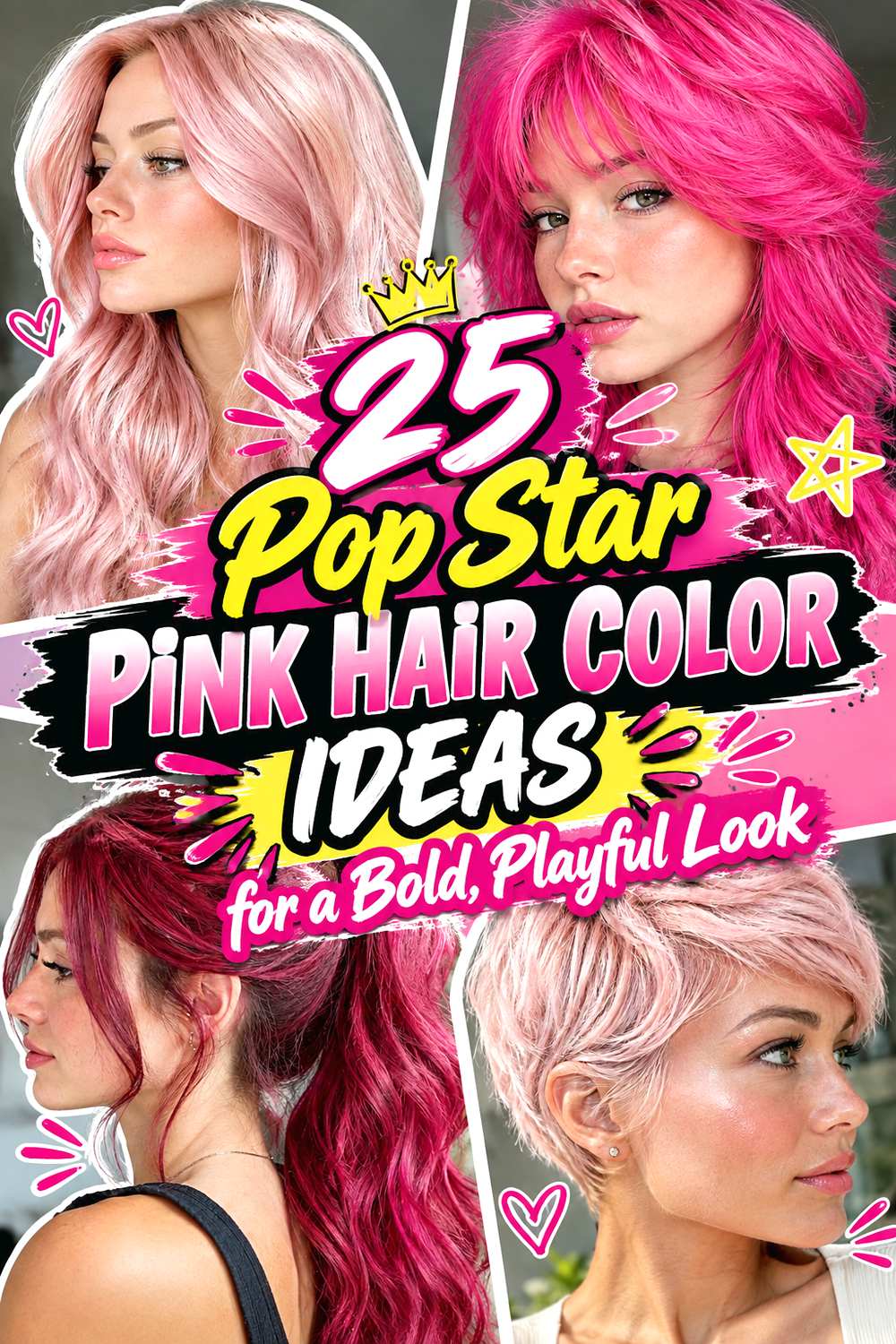 25 Pop Star Pink Hair Color Ideas for a Bold, Playful Look