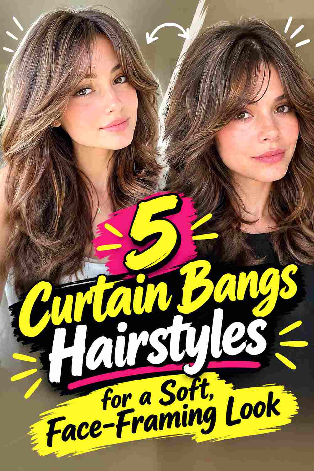 5 Curtain Bangs Hairstyles for a Soft, Face-Framing Look