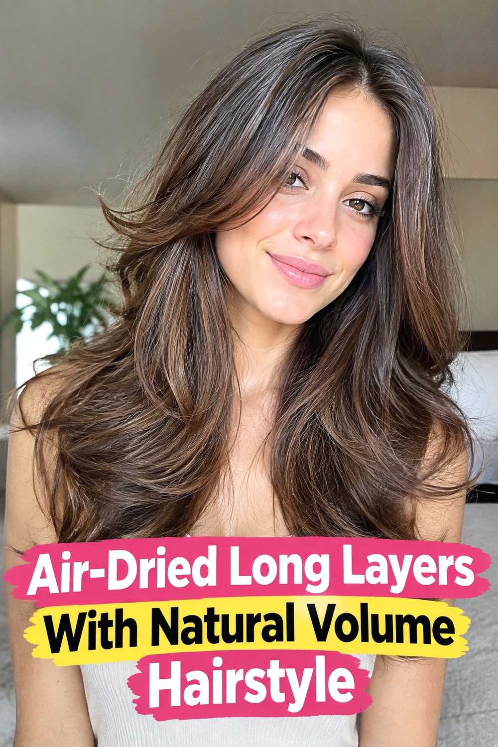 11. Air Dried Long Layers With Natural Volume Hairstyle