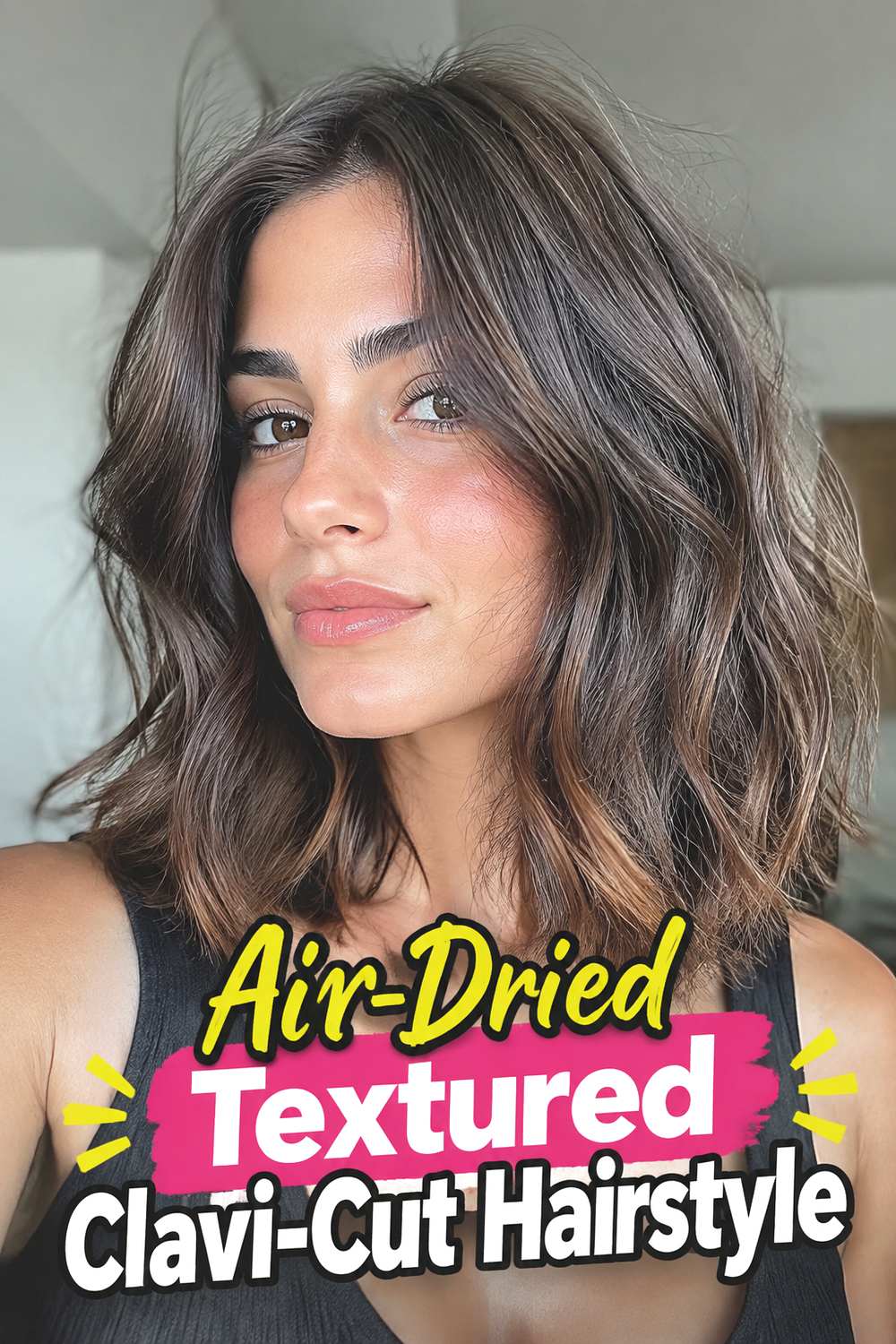 Air-Dried Textured Clavi-Cut Hairstyle