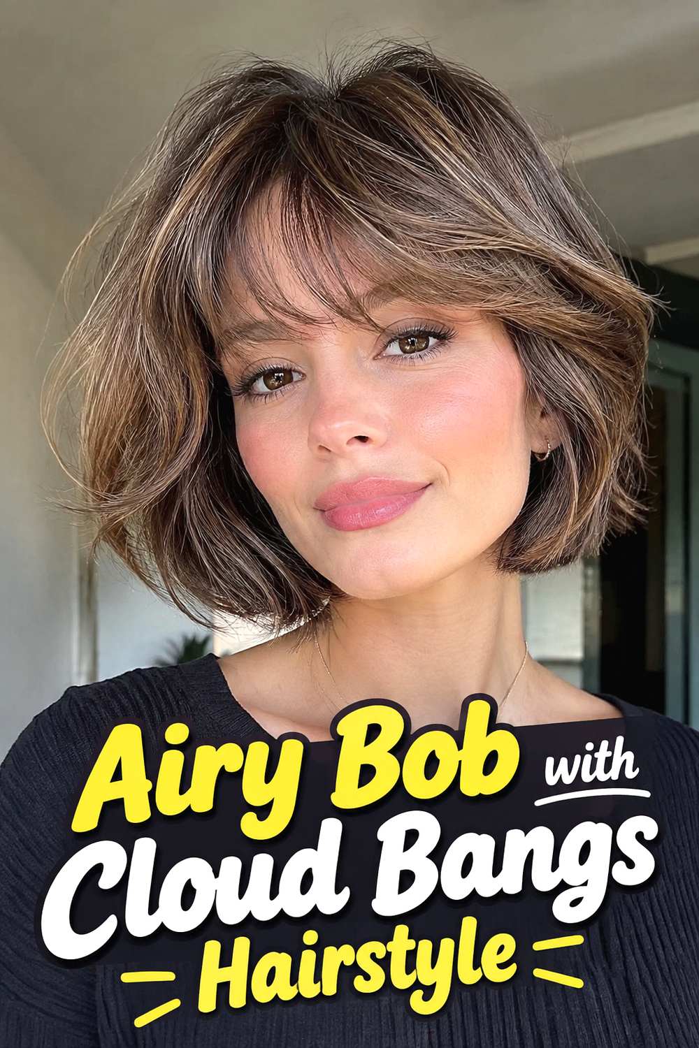 Airy Bob with Cloud Bangs Hairstyle