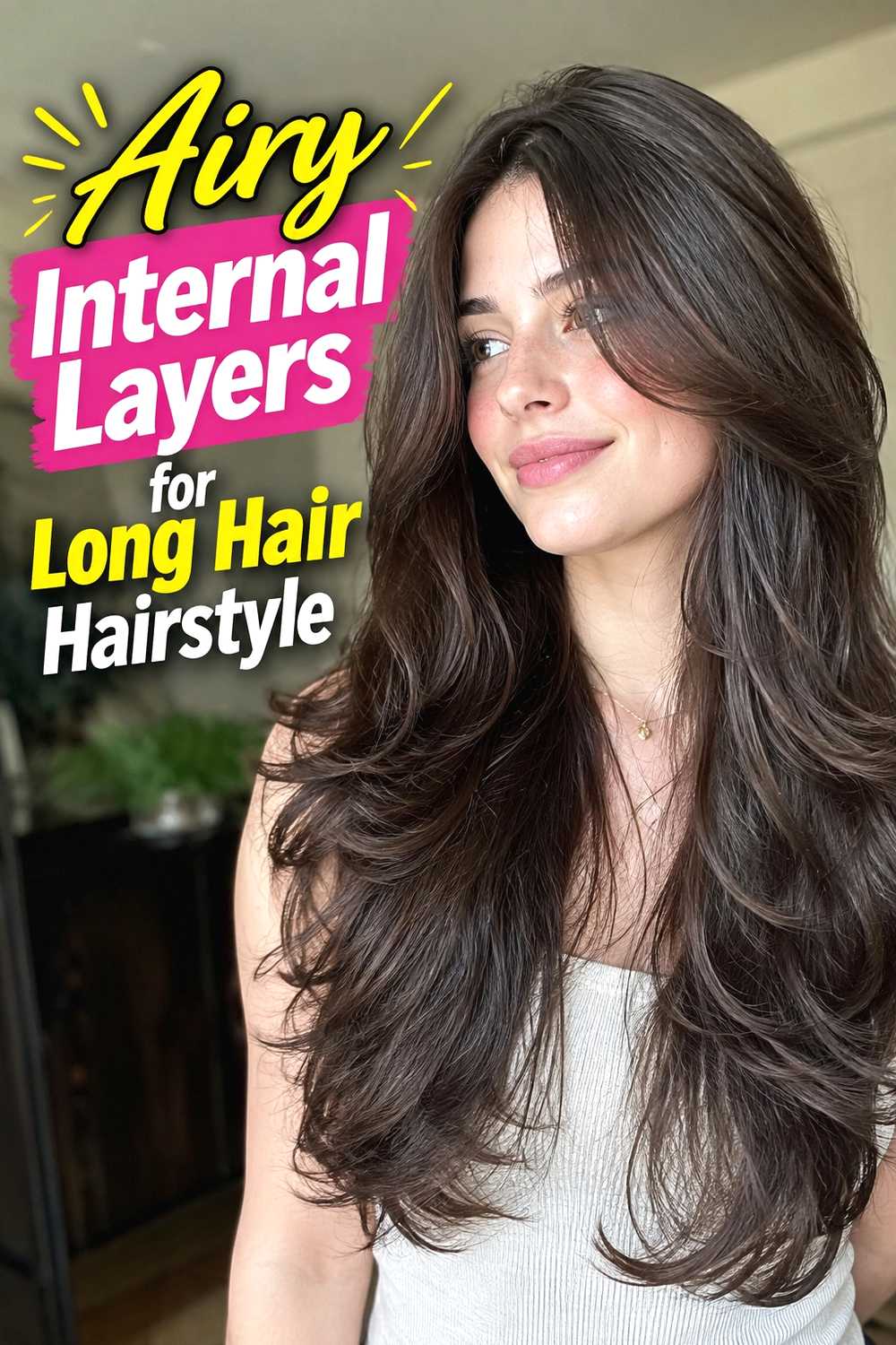 19. Airy Internal Layers For Long Hair Hairstyle