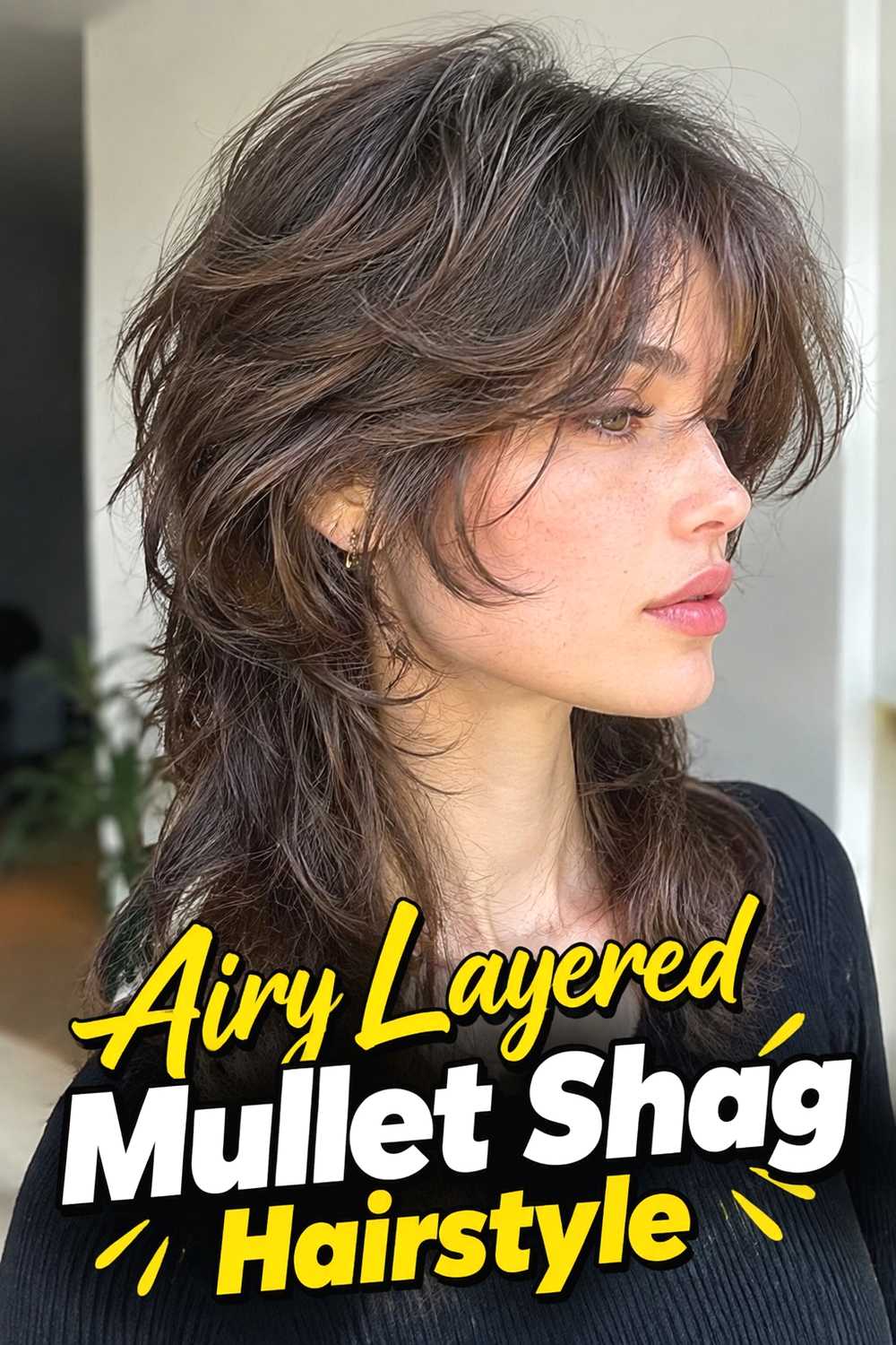 6. Airy Layered Mullet Shag Hairstyle