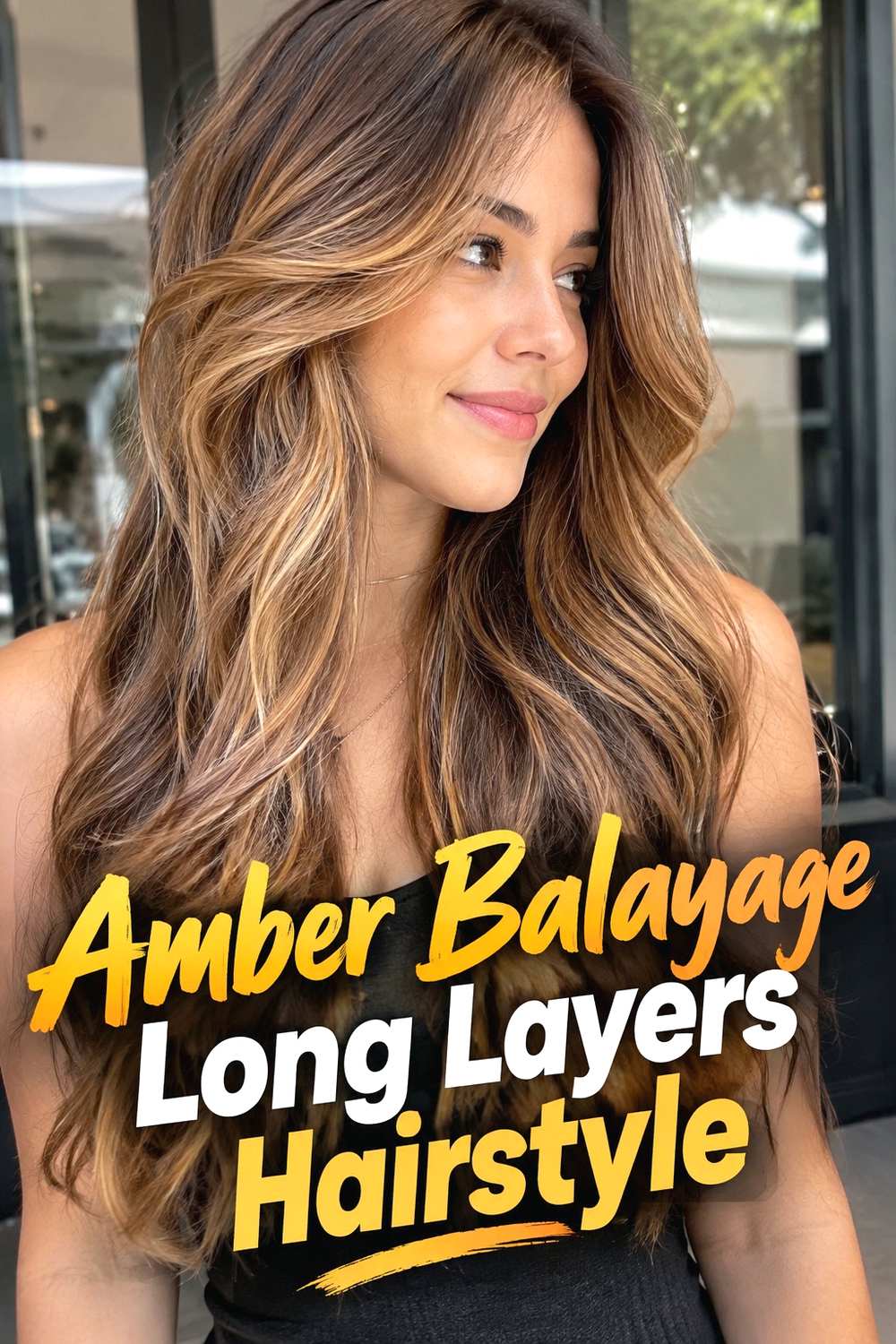 4. Amber Balayage Long Layers Hairstyle Copy