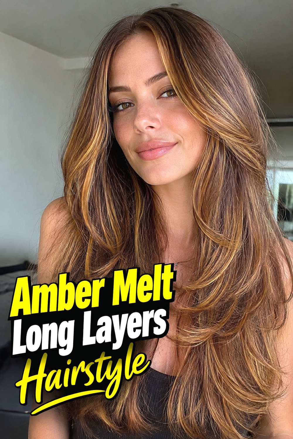 Amber Melt Long Layers Hairstyle