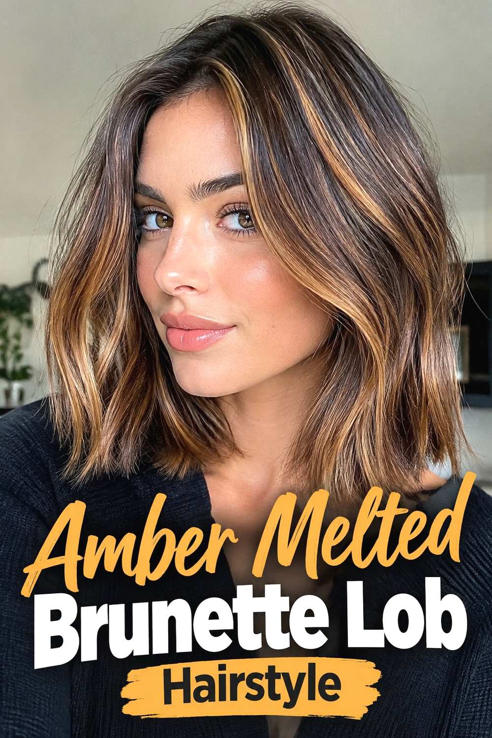 8. Amber Melted Brunette Lob Hairstyle Copy