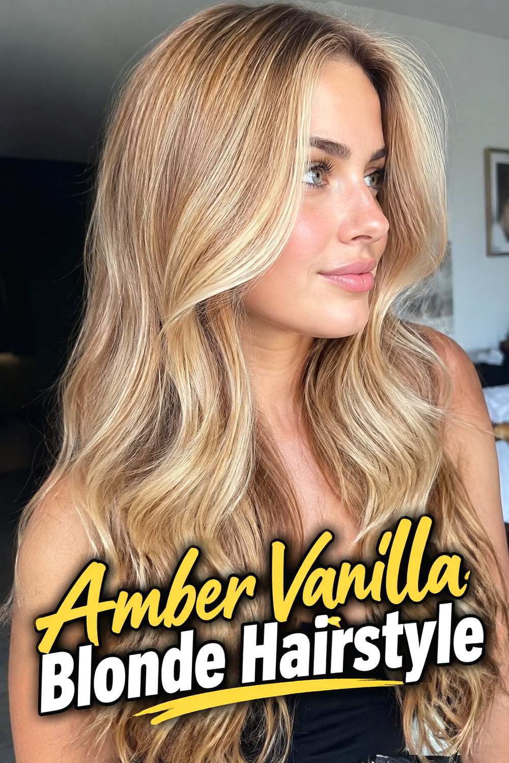 Amber Vanilla Blonde Hairstyle