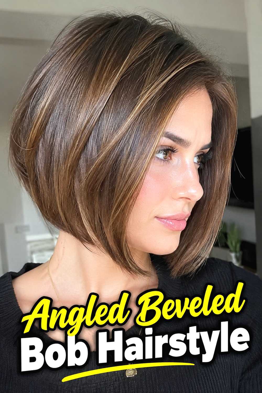 8. Angled Beveled Bob Hairstyle