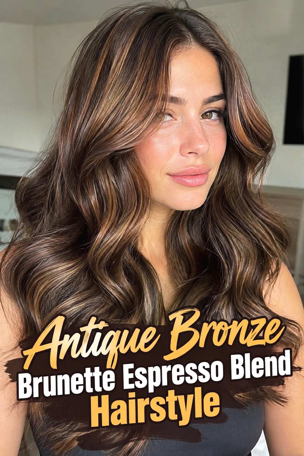 20. Antique Bronze Brunette Espresso Blend Hairstyle