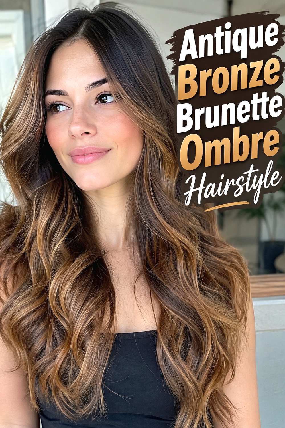 16. Antique Bronze Brunette Ombre Hairstyle