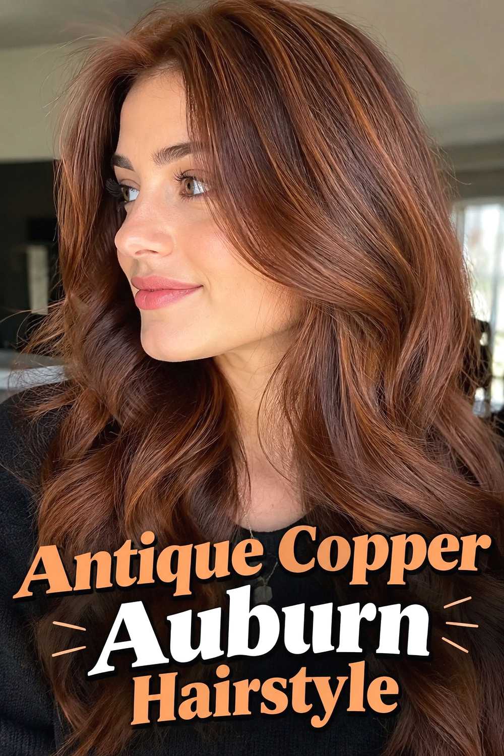 14. Antique Copper Auburn Hairstyle