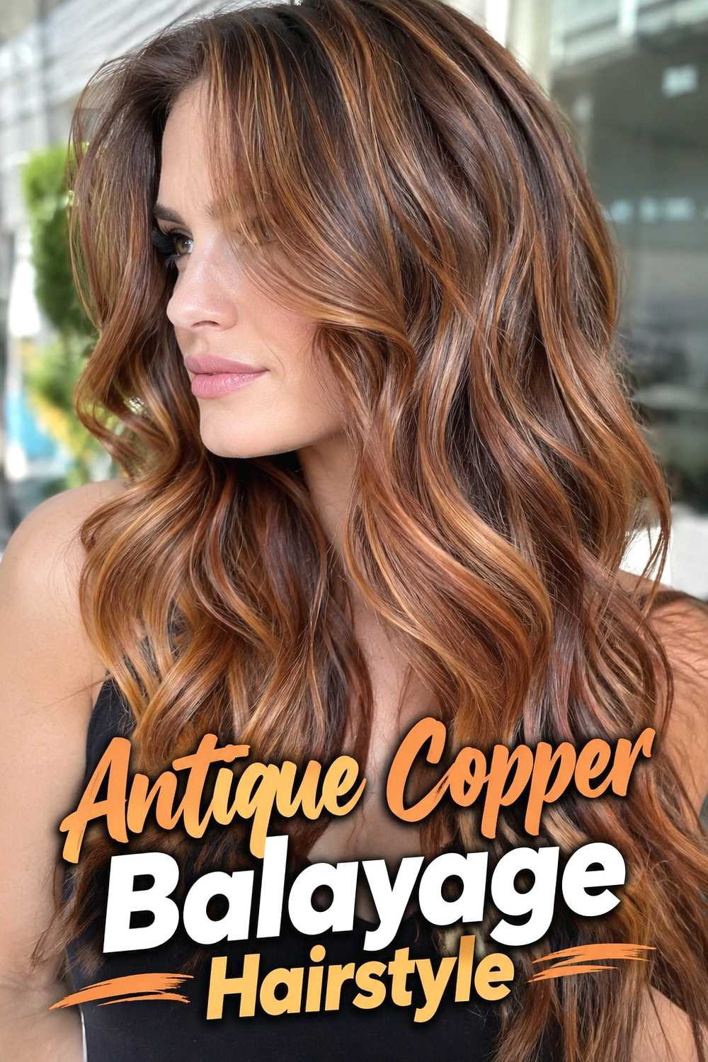 8. Antique Copper Balayage Hairstyle