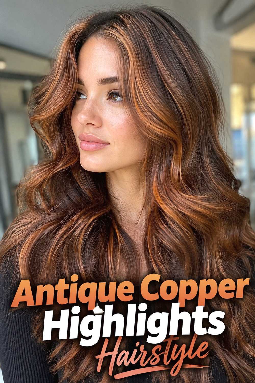 9. Antique Copper Highlights Hairstyle