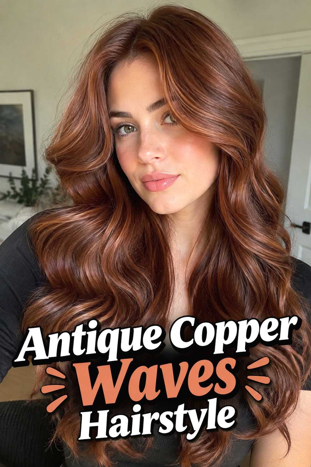 18. Antique Copper Waves Hairstyle