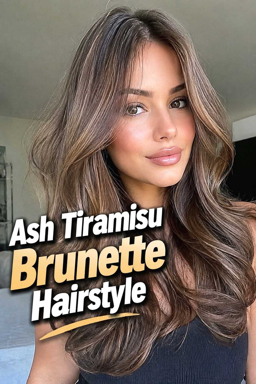 9. Ash Tiramisu Brunette Hairstyle