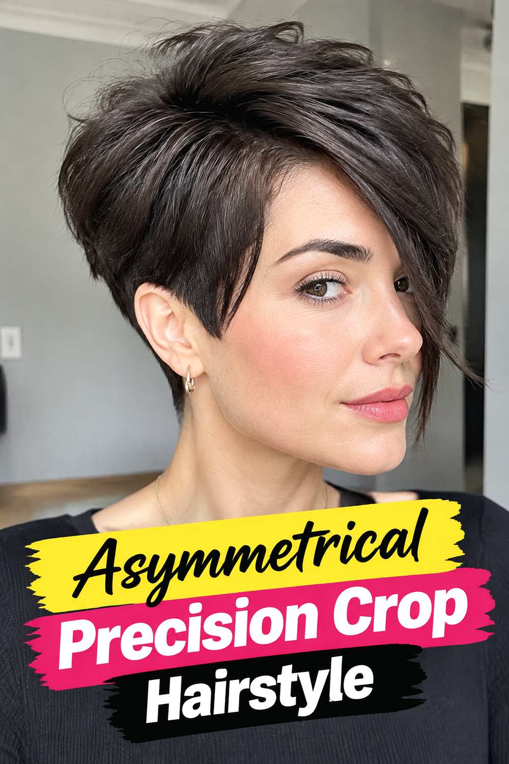 Asymmetrical Precision Crop Hairstyle