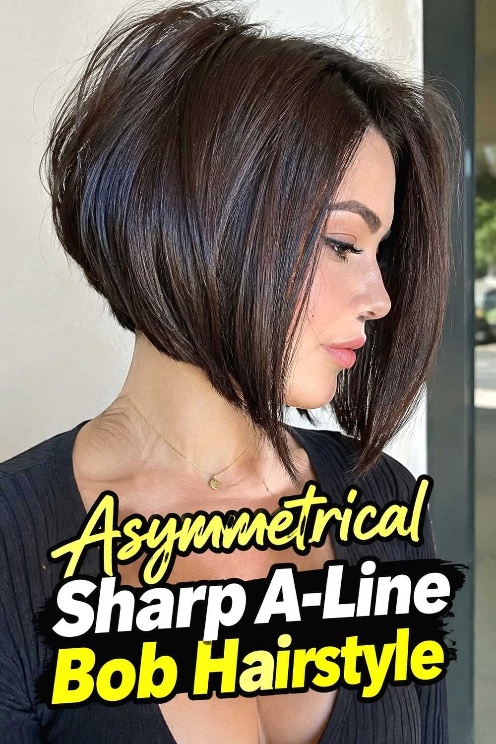 16. Asymmetrical Sharp A Line Bob Hairstyle