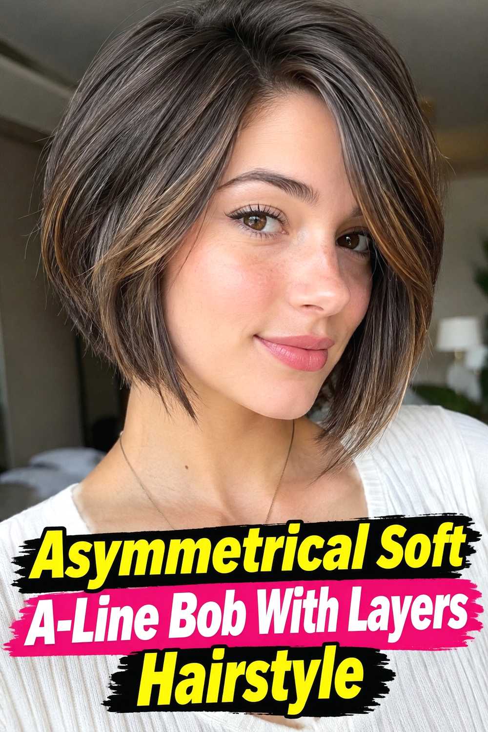 16. Asymmetrical Soft A Line Bob With Layers Hairstyle